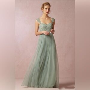 Jenny Yoo Juliette Dress in Sea Glass